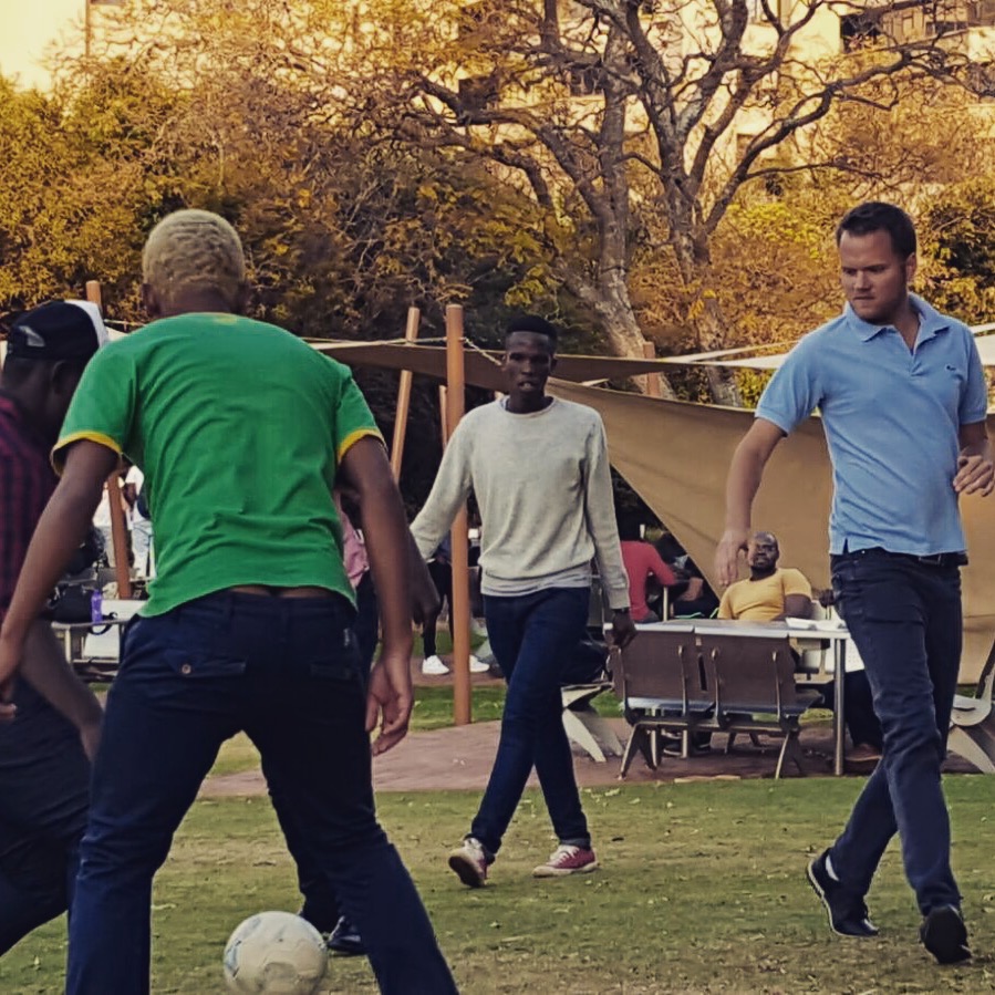 Ignite Borders community sharing a moment together outdoors